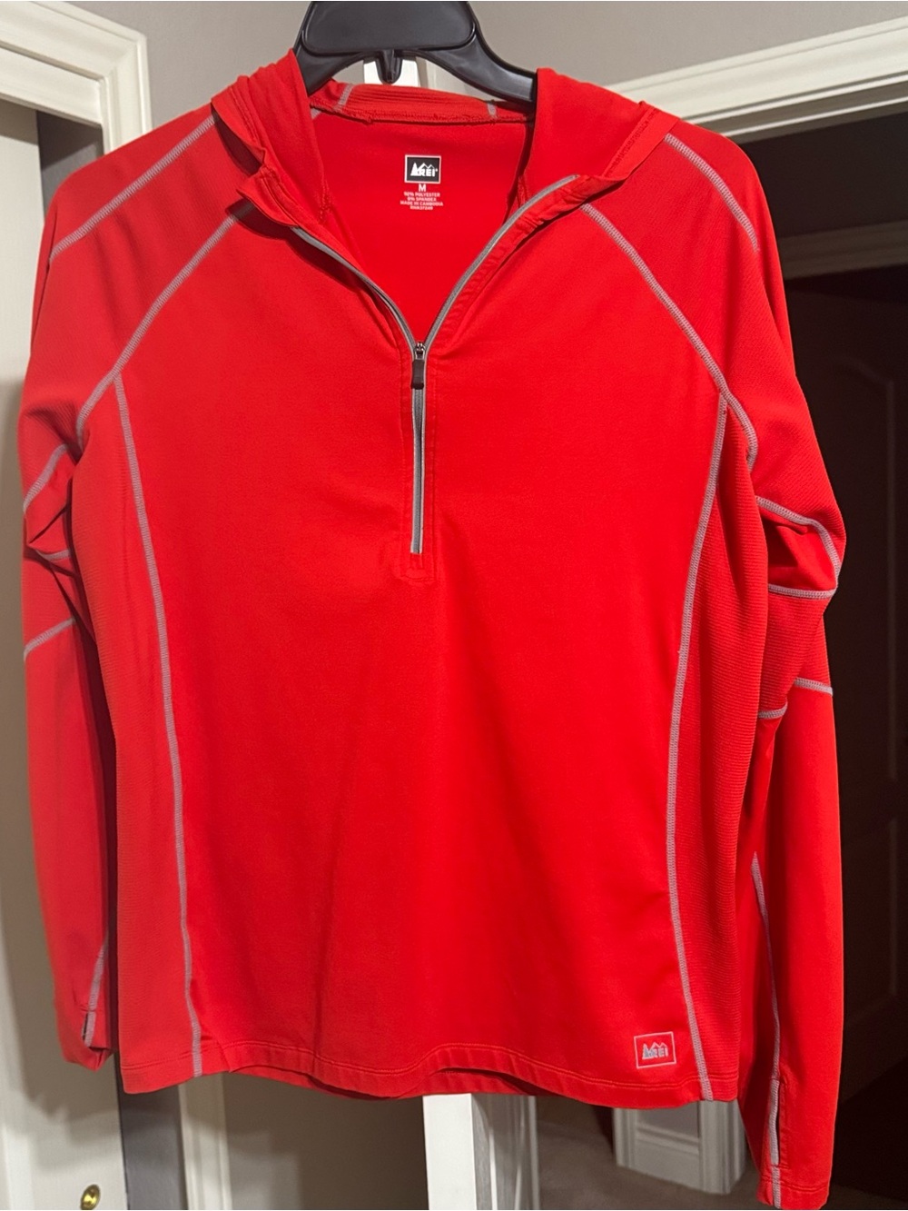 REI Red Men's Quarter-Zip Active Pullover